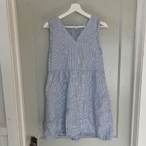Lucky Brand Linen Striped Dress